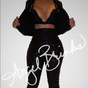 Angel Brinks Black Glisten three piece set
